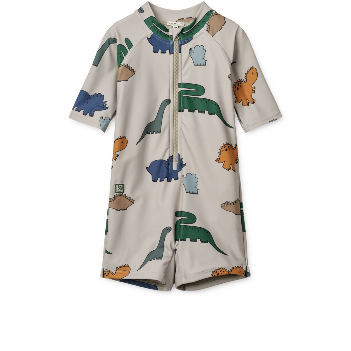 Liewood Max Korte Mouwen Swim Jumpsuit | Dinosaurs / Mist