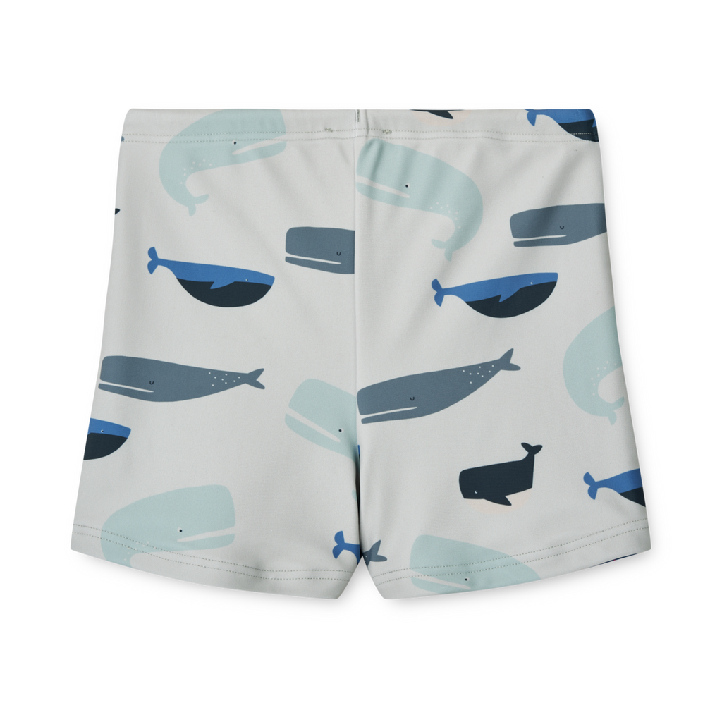 ZZZ Liewood Otto Zwembroek Met Print | Whales / Cloud Blue*