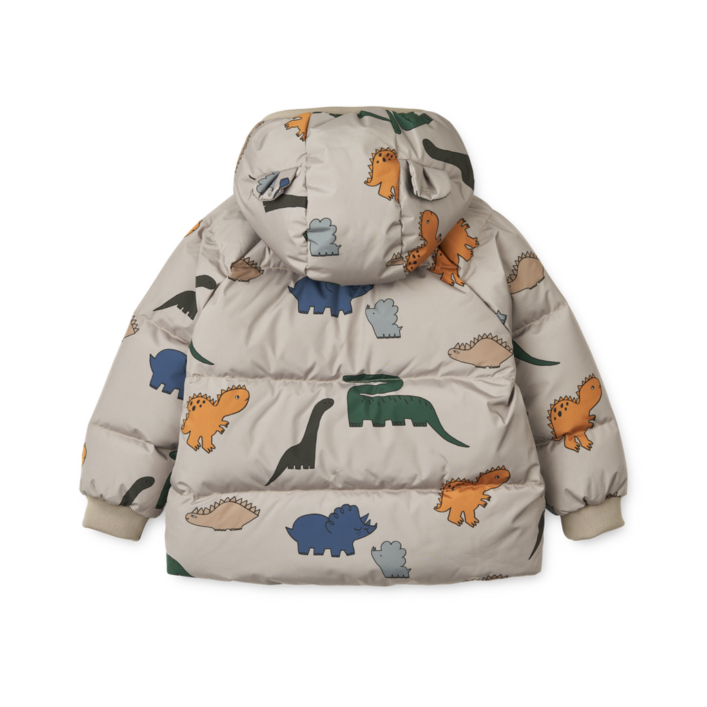 Liewood Polle Down Puffer Jacket | Dinosaurs / Mist