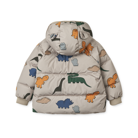 Liewood Polle Down Puffer Jacket | Dinosaurs / Mist