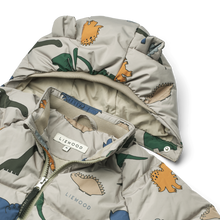 Liewood Polle Down Puffer Jacket | Dinosaurs / Mist