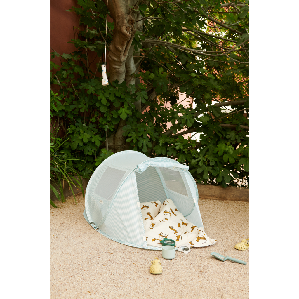 ZZZ Liewood Bjork Tent | Printed Stripe Ice blue/ Creme de la creme