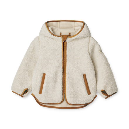 Liewood Mara Pile Jacket With Ears | Sandy / golden caramel mix