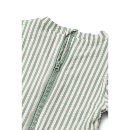 Liewood Sille Seersucker Badpak | Y/D stripe Peppermint / Creme de la creme