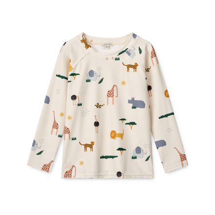 Liewood Noah Lange Mouwen Zwem T-shirt | Safari sandy mix