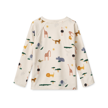 Liewood Noah Lange Mouwen Zwem T-shirt | Safari sandy mix