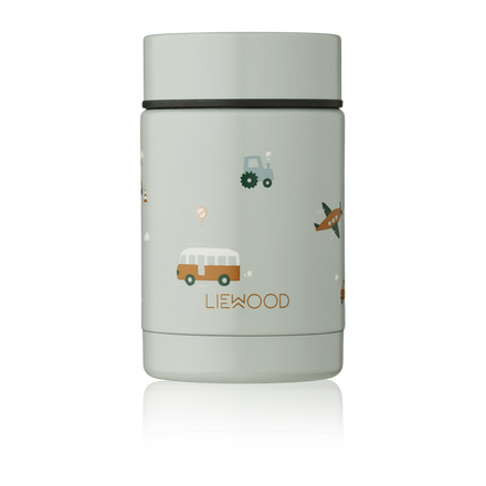 Liewood Nadja Food Jar | Vehicles/Dove Blue Mix