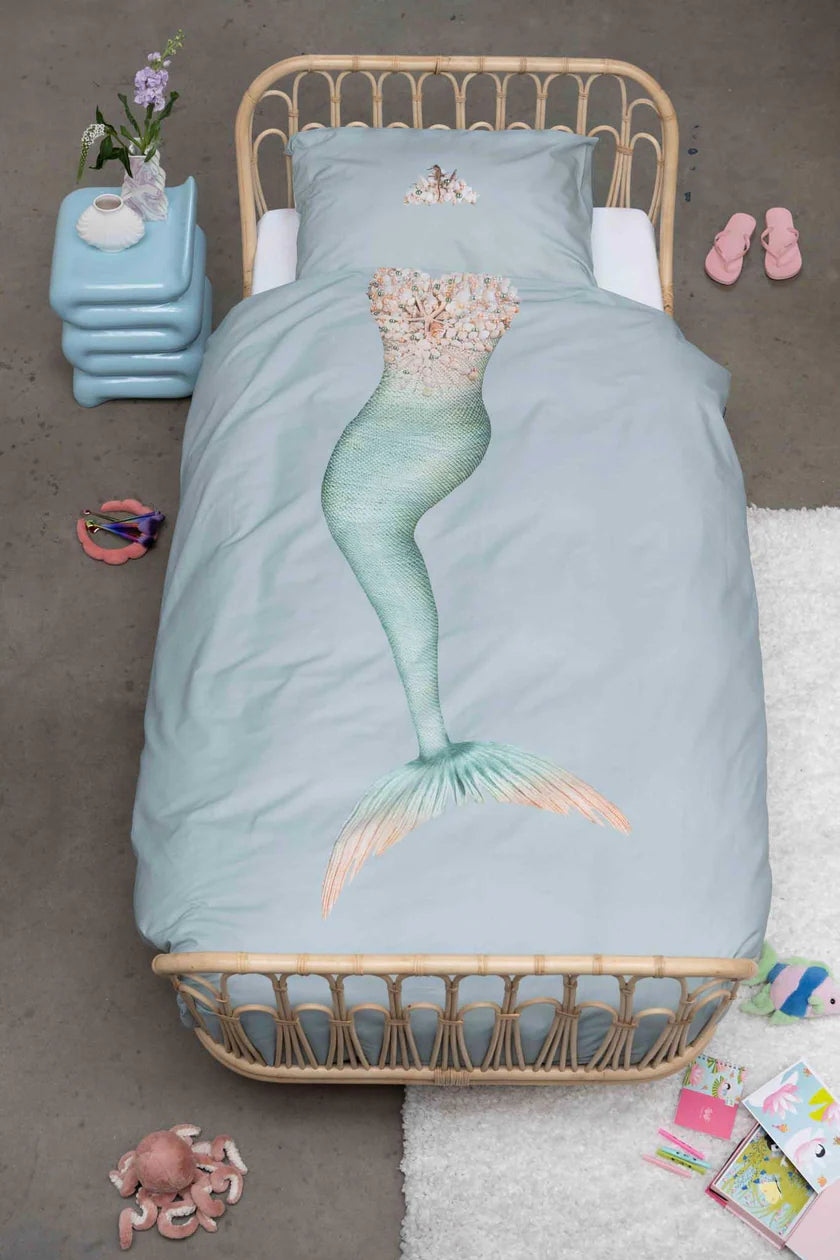 SNURK Dekbedset 140x200/220cm | Mermaid Aqua