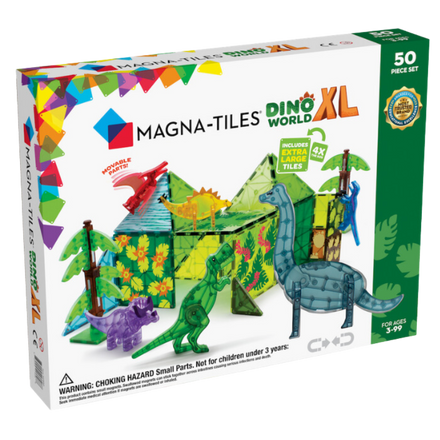 Magna-Tiles Dino World XL | 50-Piece Set