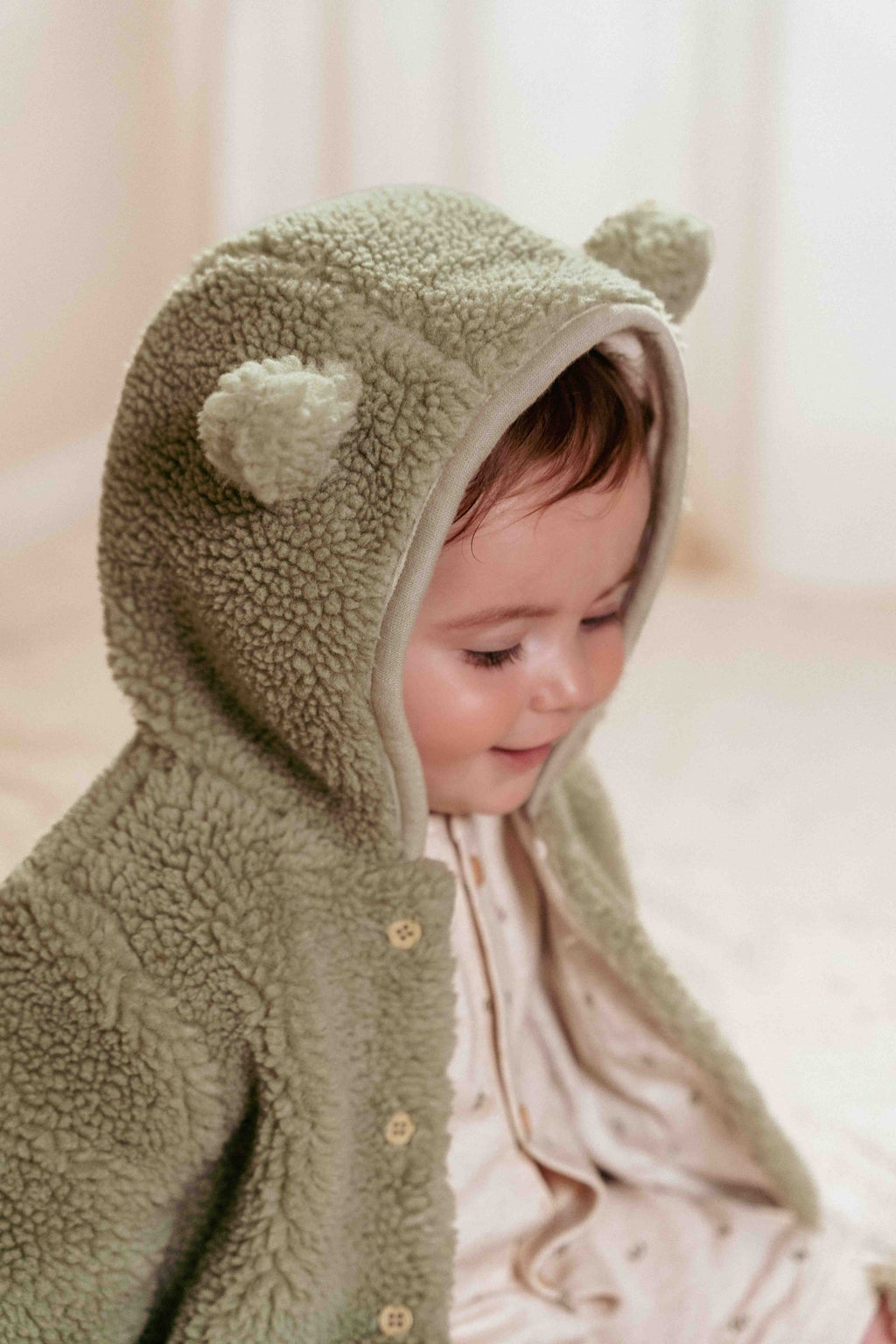 Little Dutch Teddy vestje | Soft Green