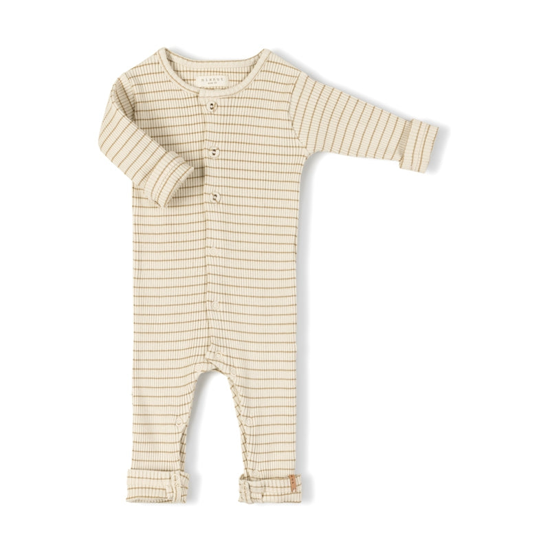 Nixnut Rib Onesie | Biscuit Stripe