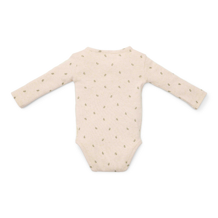 Little Dutch Newborn Noos Little Farm Romper Overslag Lange Mouw | Green Leaves