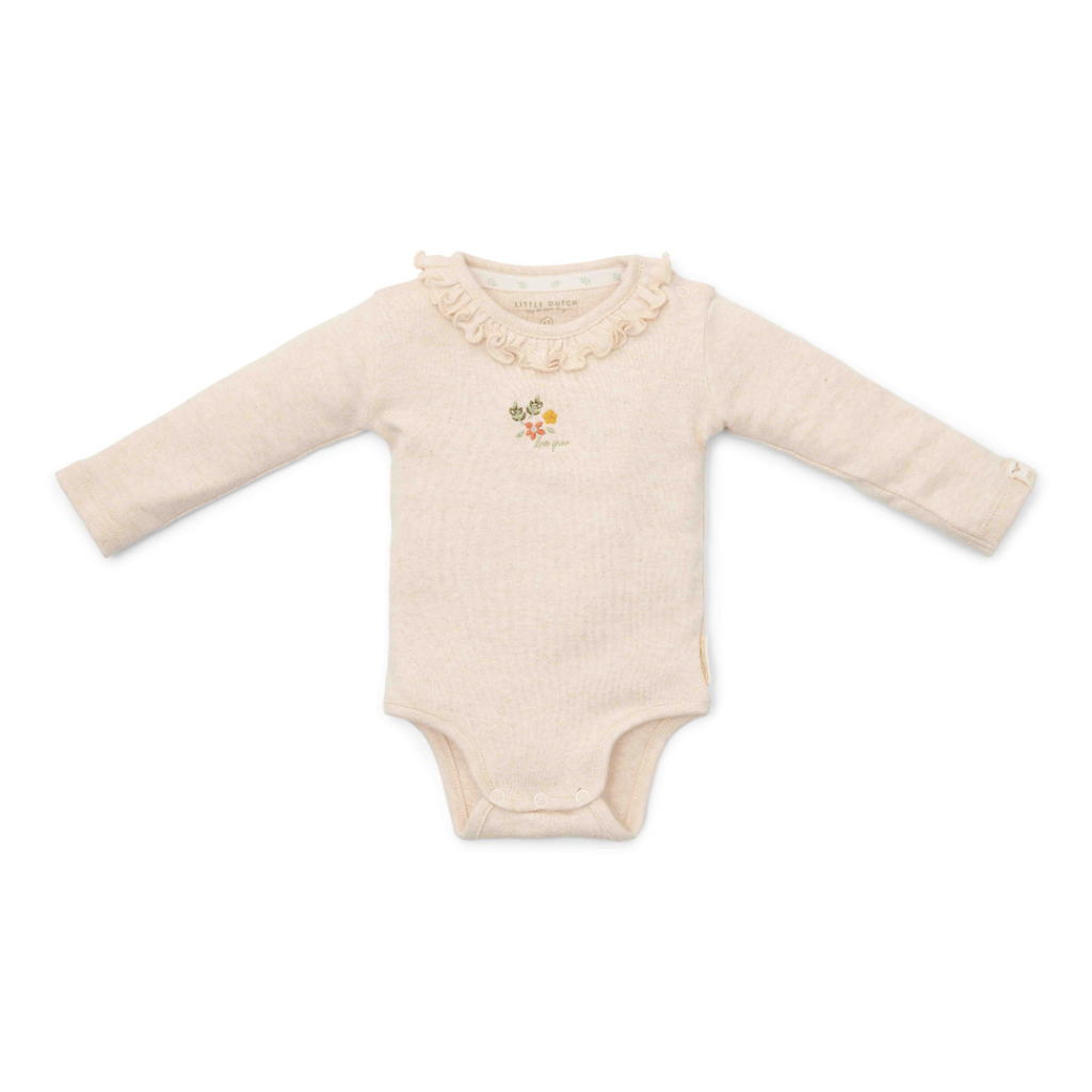 Little Dutch Newborn Noos Little Farm Romper Lange Mouw | Sand Melee