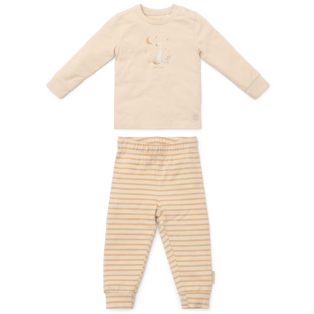 Little Dutch Twee-delige Pyjama Natural Stripes | Zand