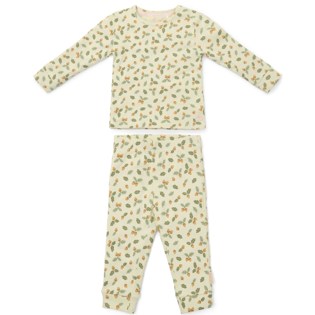 Little Dutch Twee-delige Pyjama Forest Leaves | Groen