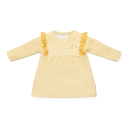 Little Dutch Newborn Noos Little Farm Jurkje Lange Mouw | Warm Yellow Check