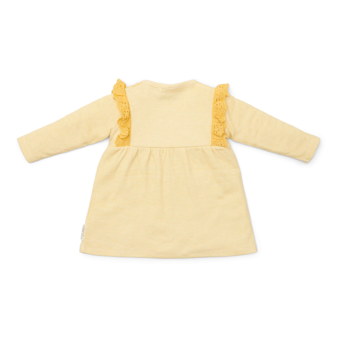 Little Dutch Newborn Noos Little Farm Jurkje Lange Mouw | Warm Yellow Check