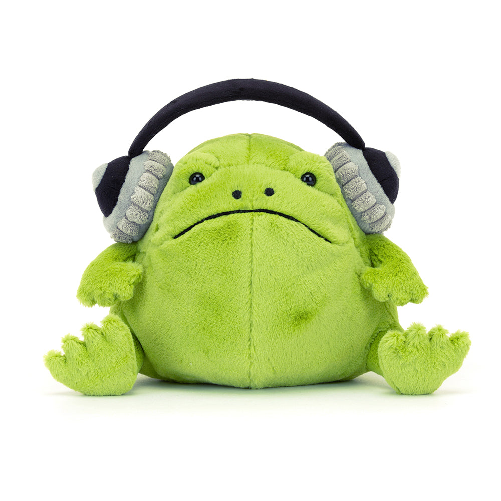 Jellycat Knuffel Ricky Rain Frog Headphones