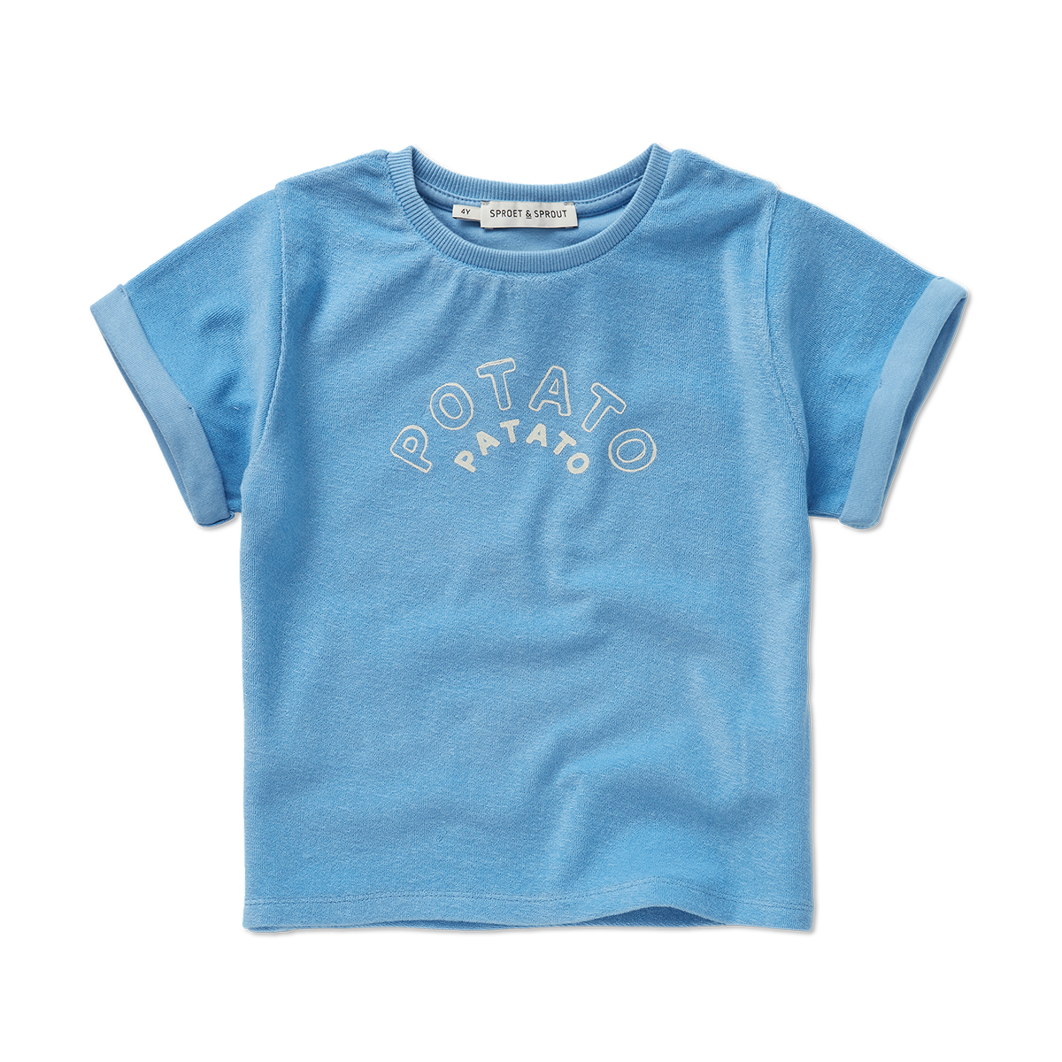 Sproet & Sprout Terry T-Shirt Potato | Breezy Blue