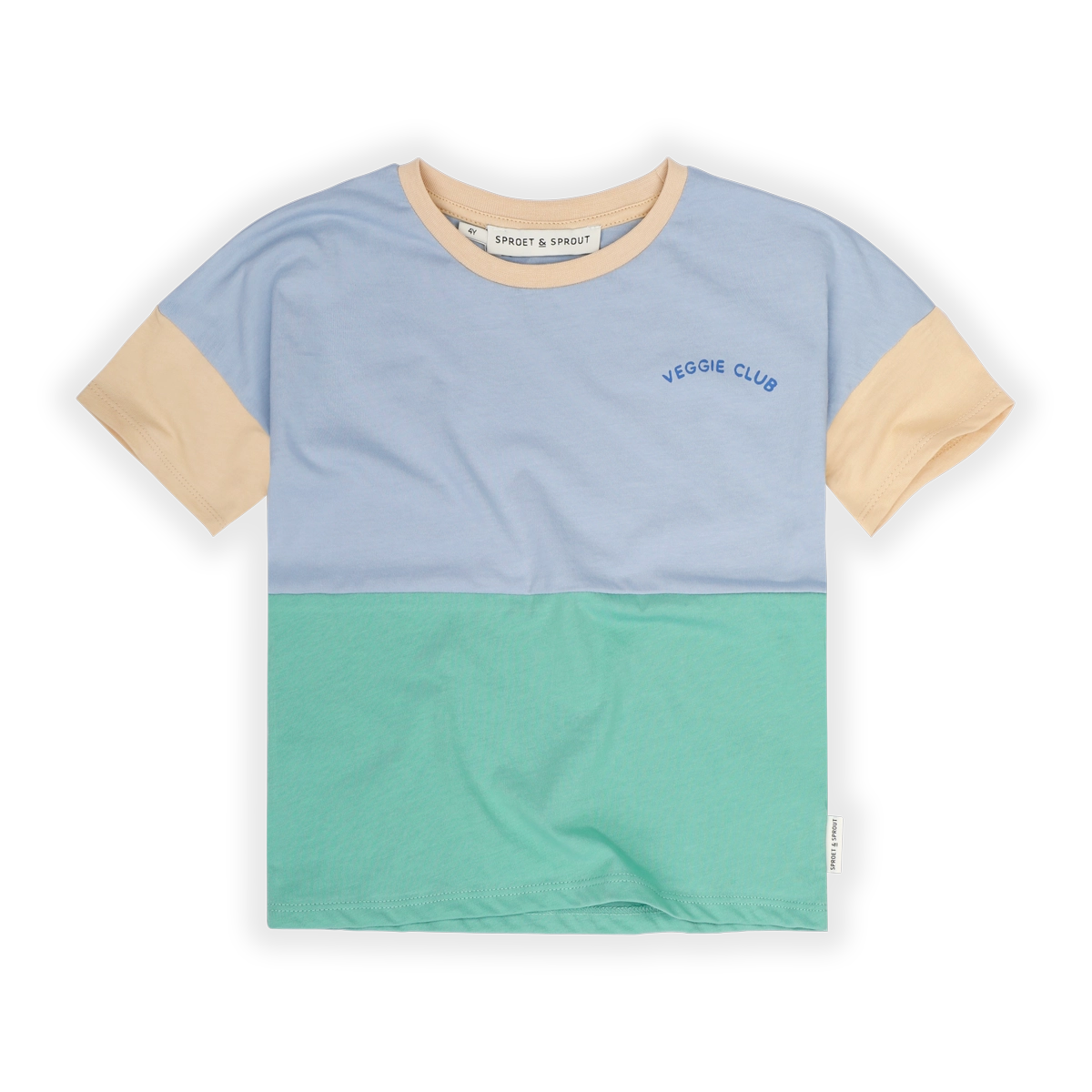 Sproet & Sprout T-Shirt Colourblock | Misty Blue