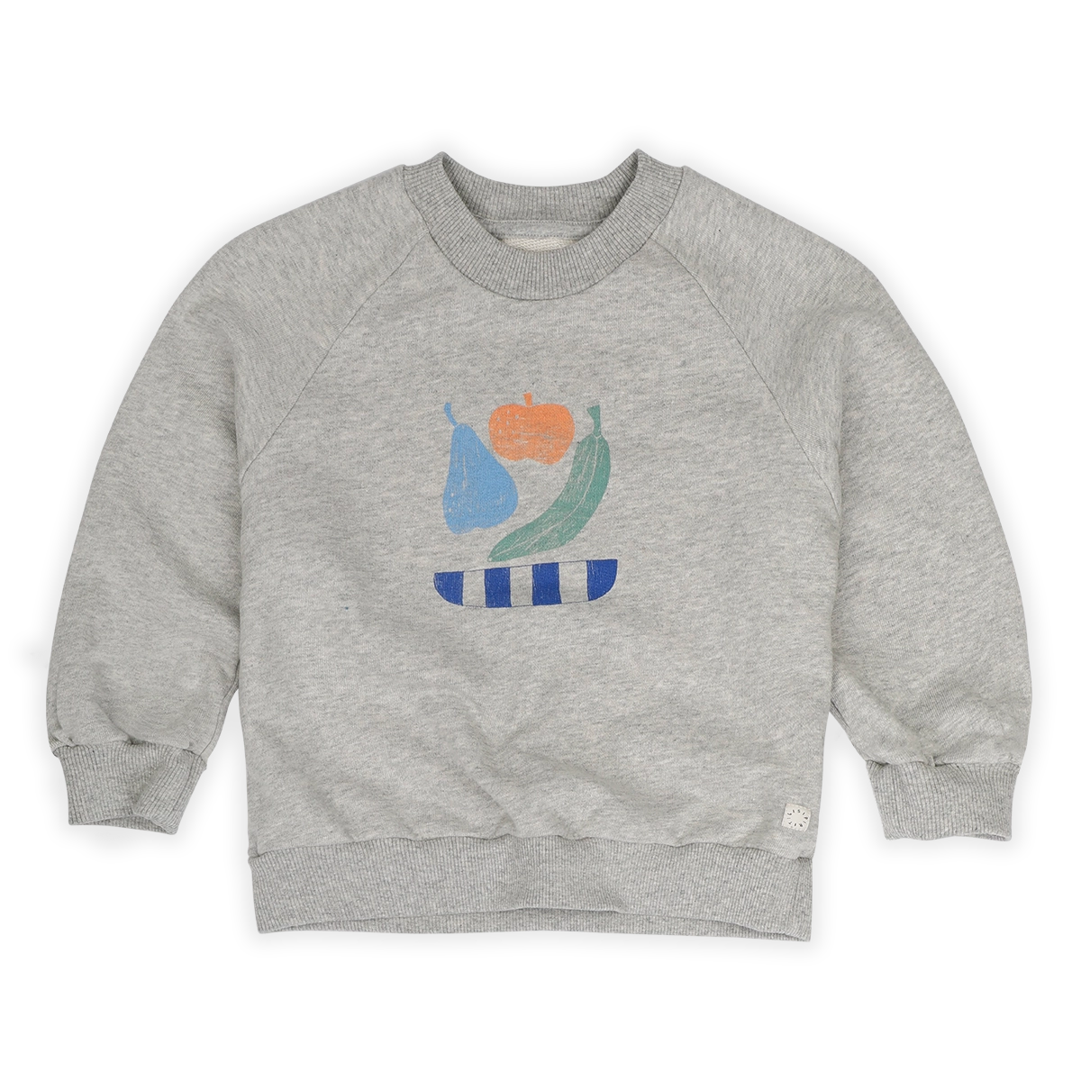 Sproet & Sprout Raglan Sweatshirt Fruit | Grey Melee