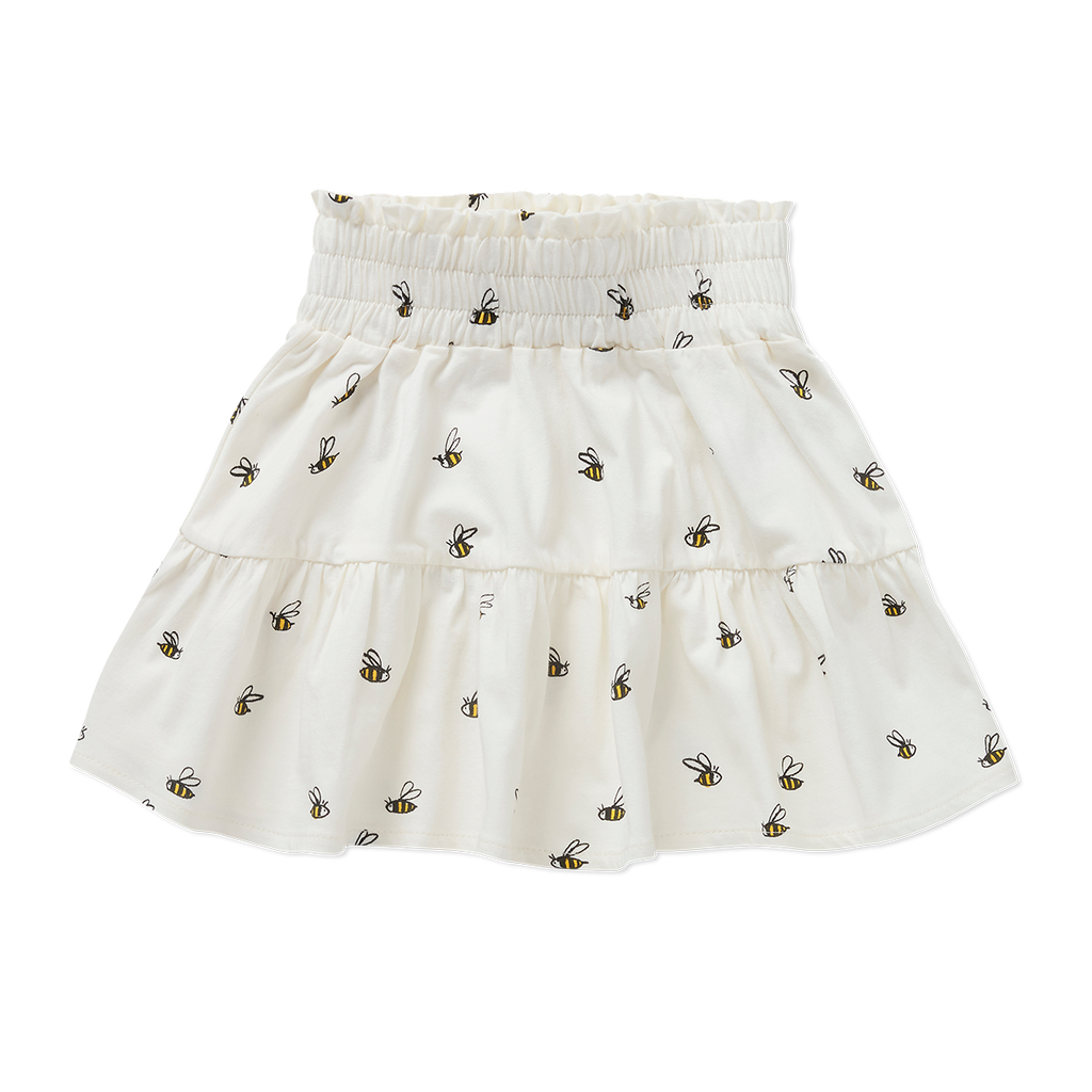 Sproet & Sprout Smock Rok Beez Print | Off-White