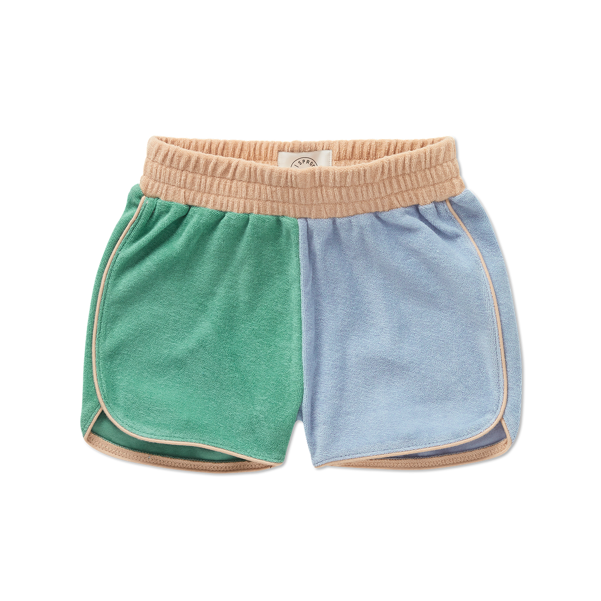 Sproet & Sprout Terry Sport Short Colourblock | Misty Blue