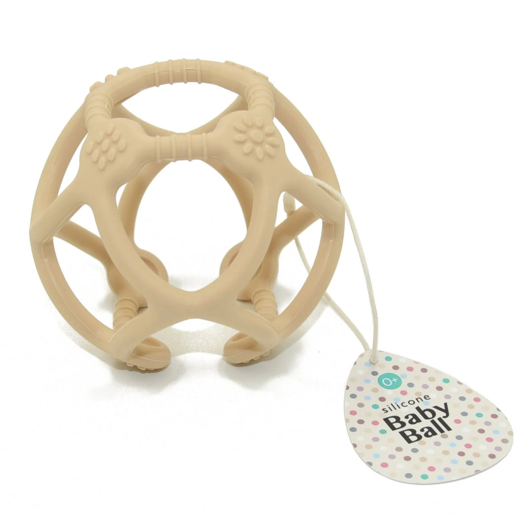 Petit Monkey Silicone Bijtspeeltje Bal | Beige