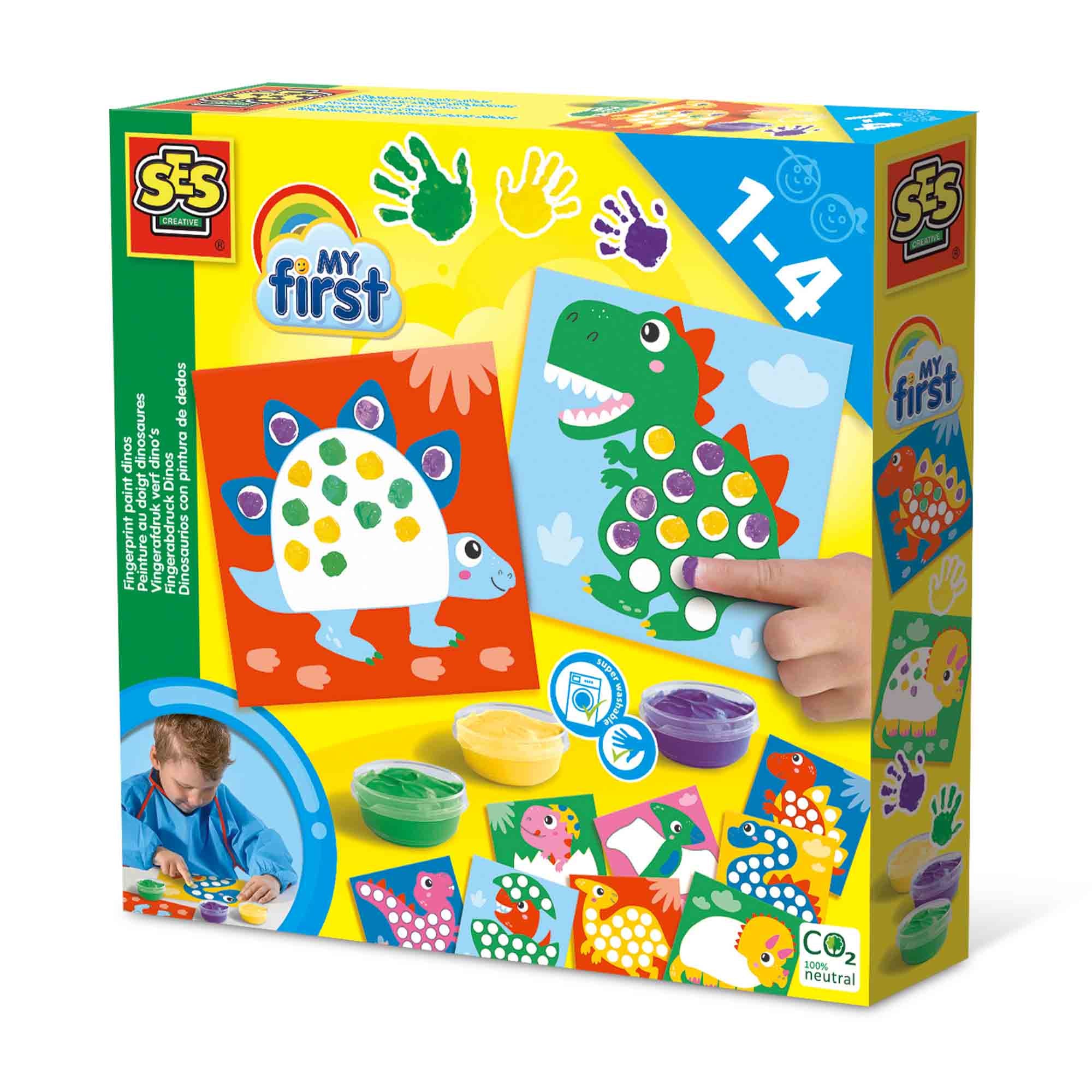 SES Creative My First | Vingerafdruk Verf Dino's