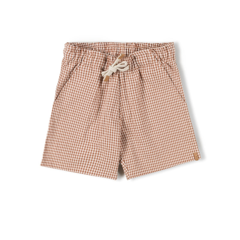 Nixnut Bunk Short | Caramel Checkered*