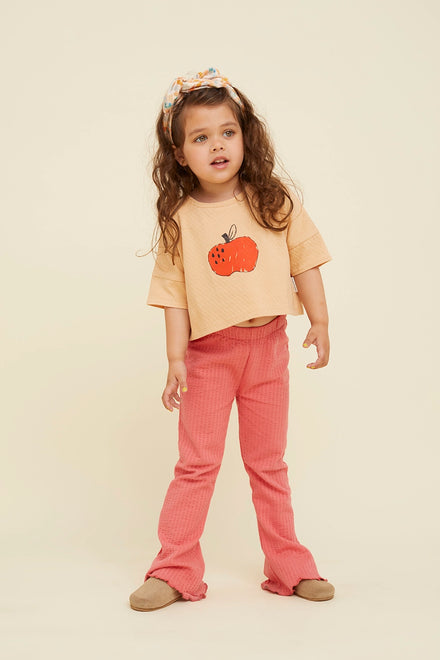 Sproet & Sprout Cropped T-Shirt Apple | Nectarine