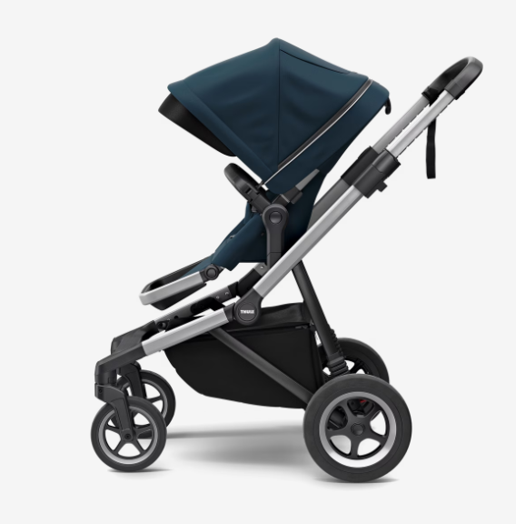 Thule Sleek Stadskinderwagen Aluminium Met Reiswieg | Navy Blue