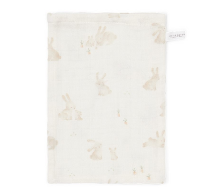 Little Dutch Washandjes set hydrofiel Baby Bunny / Beige | Meerkleurig