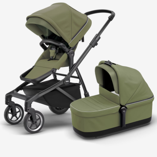 Thule Sleek Stadskinderwagen  Met Reiswieg | Soft Green