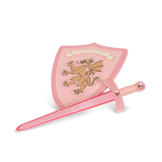 Konges Sløjd Knight Zwaard & Schild | Pink Glitter