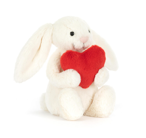 Jellycat Knuffel Bashful Red Love Heart Bunny