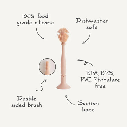 Mushie Silicone Flessenborstel | Shifting Sand