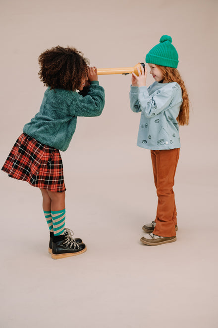 Sproet & Sprout Skirt Flannel Check | Barn Red  *