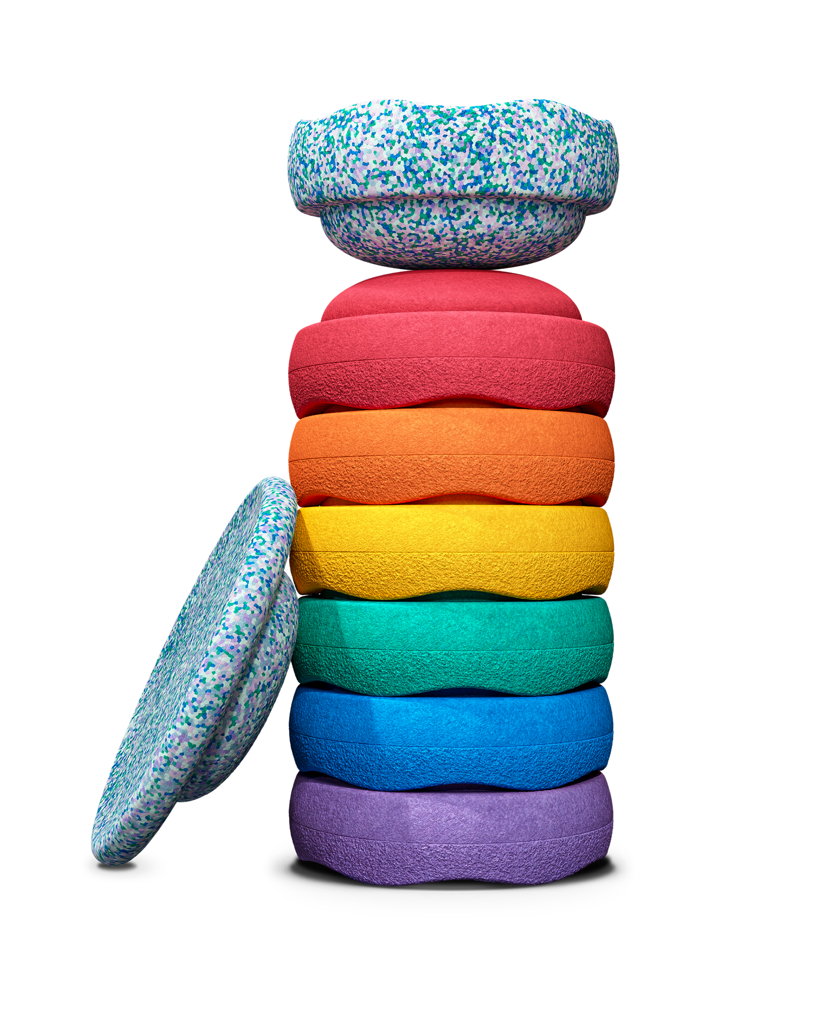 Stapelstein Winter Special Rainbow Set 7 + Balance Board | Classic