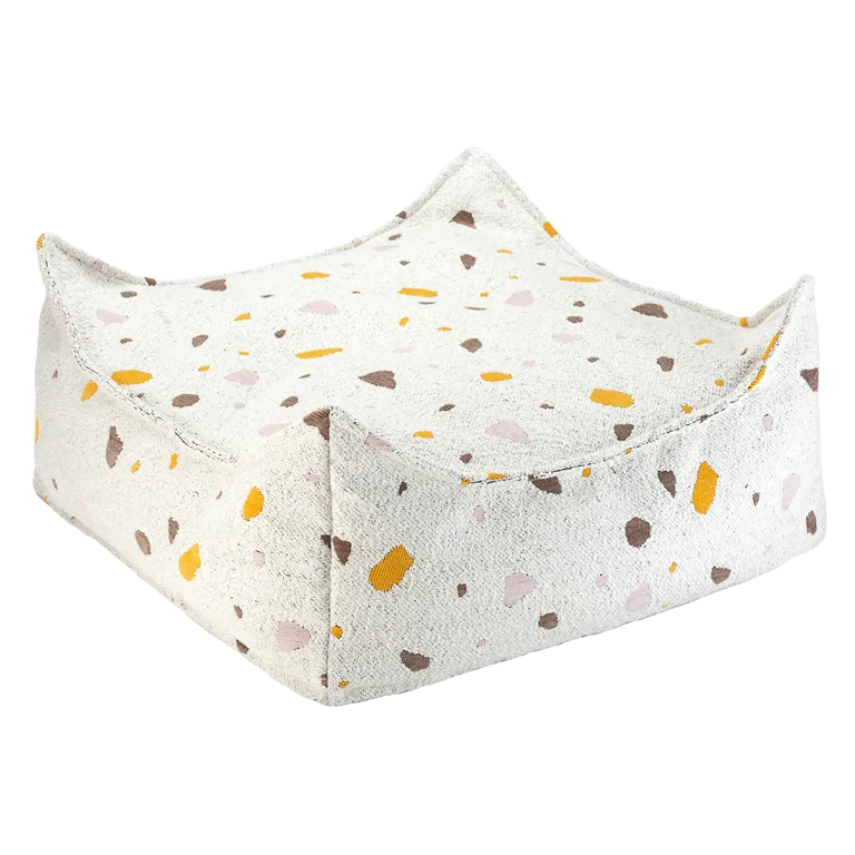 Wigiwama Pouffe Square Ottoman | Terrazzo Marble