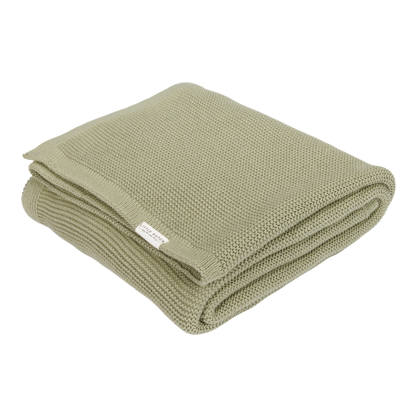 Little Dutch Gebreid Ledikantdeken 110x140cm Beige | Olive