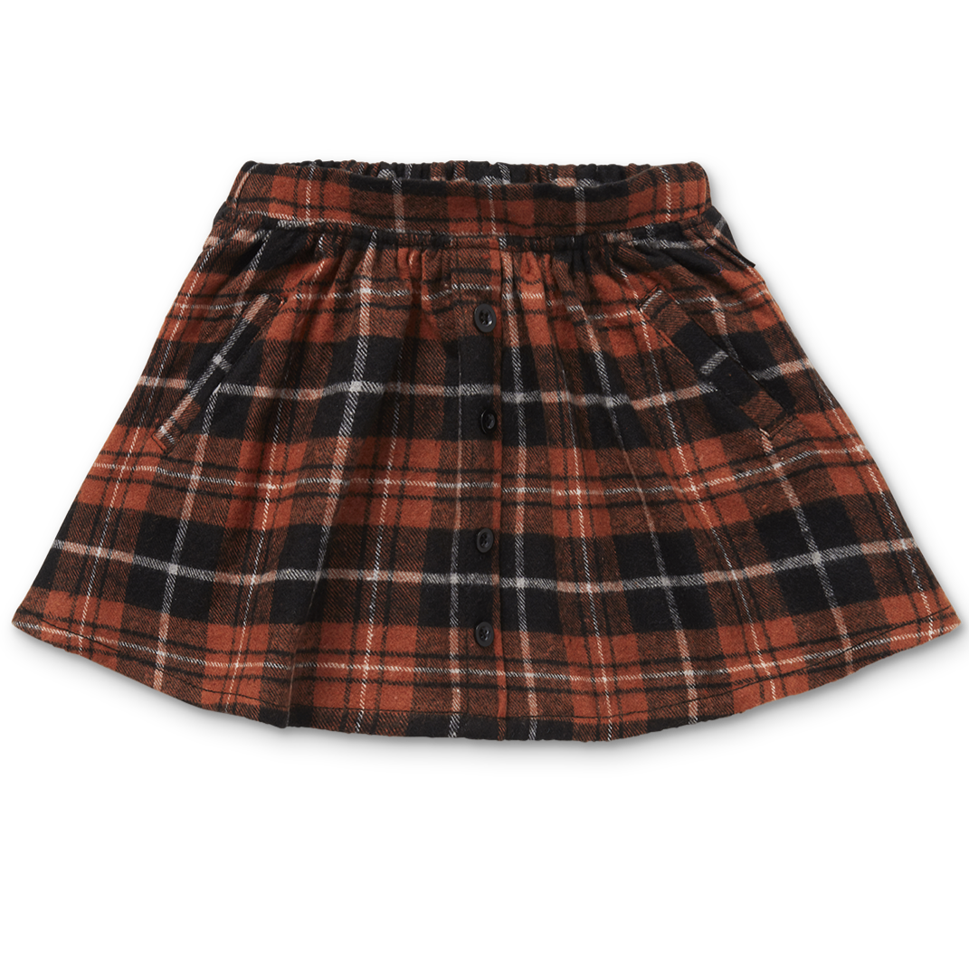 Sproet & Sprout Skirt Flannel Check | Barn Red  *