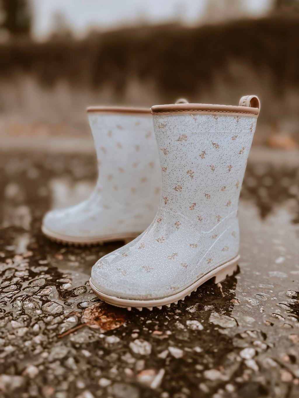 Mrs. Ertha Wellies - Regenlaarzen | Flower Buds - Glitter