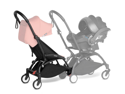 Babyzen YOYO Connect Lichte Dubbele Plooibuggy | Zwart Zonder Kap VERPAKKING BESCHADIGD*