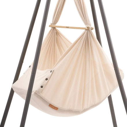 Nonomo Heavenly Dreams Baby Premium Wieg Almond + Move + Tipi Stand (stokken) Antraciet