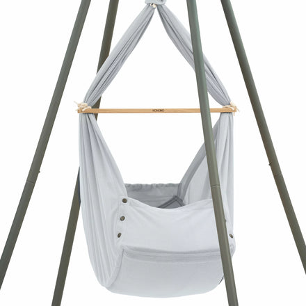 Nonomo Heavenly Dreams Baby Premium Wieg Stone Grey + Move +  Tipi Stand (stokken) Antraciet