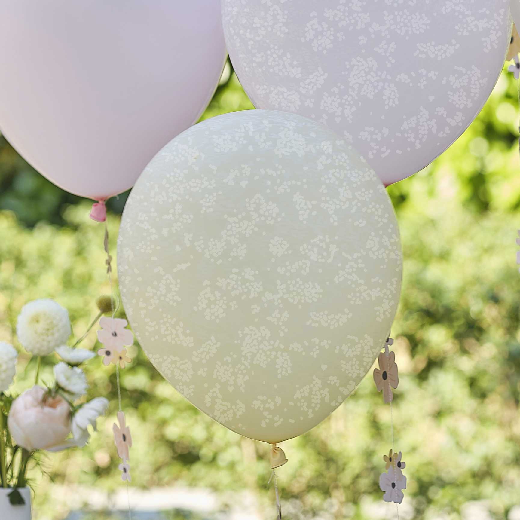 Ginger Ray Floral Ballonnen Set with Balloon Tails