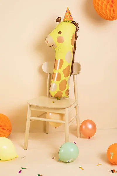 Party Deco Folie Ballon | Nummer 1 Giraffe