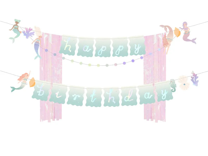 Party Deco Banner Happy Birthday | Zeemeerminnen