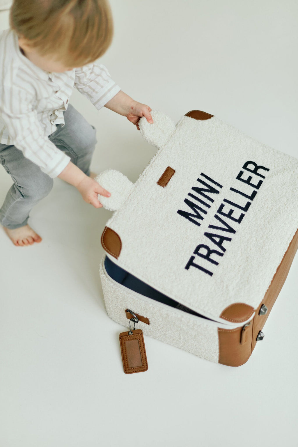 Childhome Mini Traveller Valiesje | Teddy Ecru